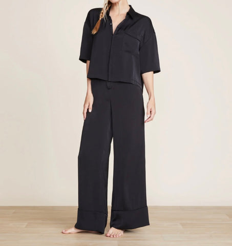 Barefoot Dreams Wide Leg Satin Pant