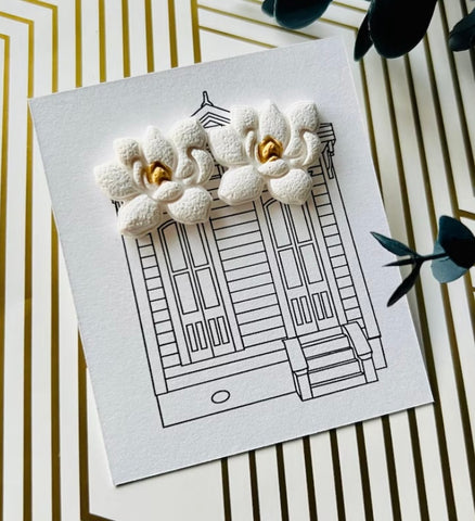 Steel Magnolia Stud Earrings