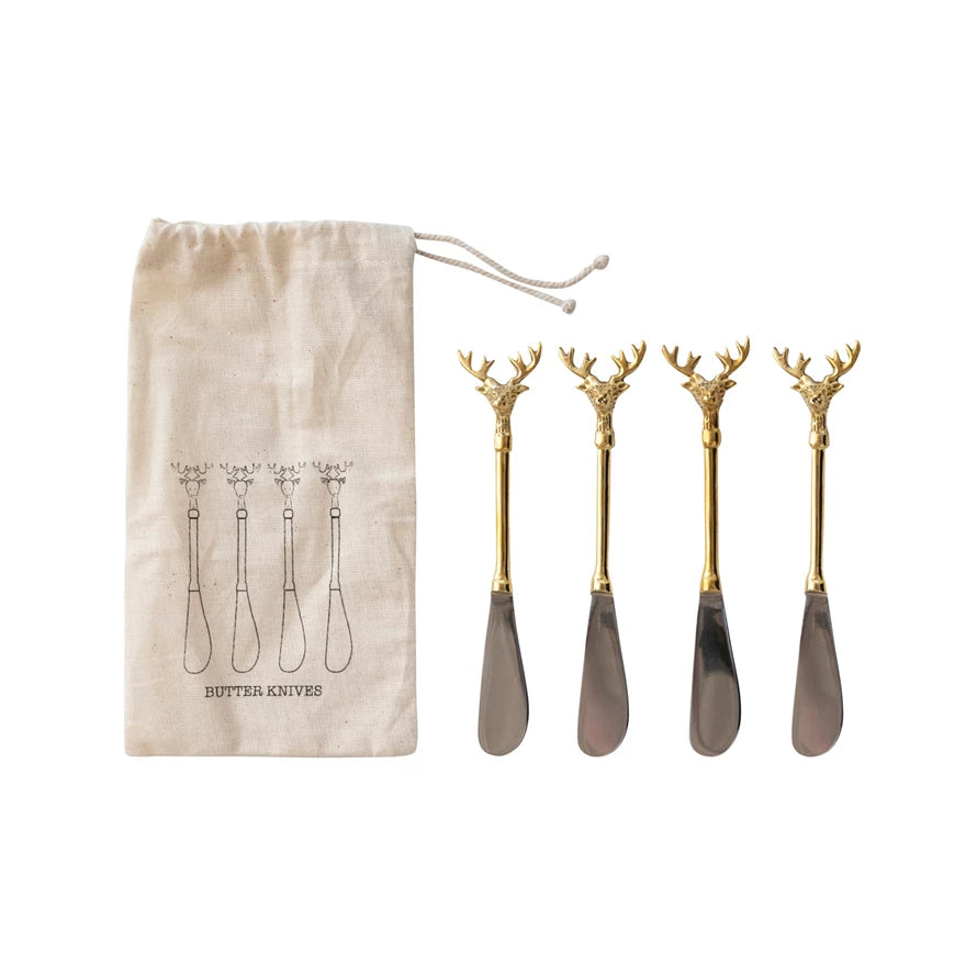 Reindeer Canape Knife Set