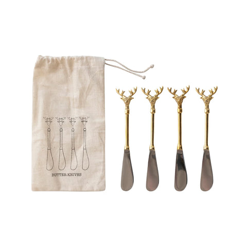 Reindeer Canape Knife Set