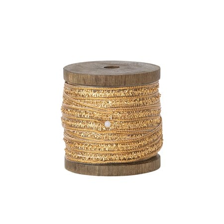 Gold Metallic Thread on Wooden Spool