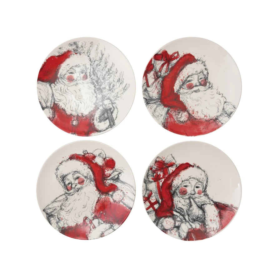 Stoneware Santa Plate