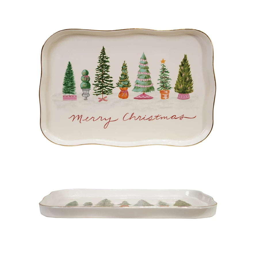 Stoneware Christmas Platter