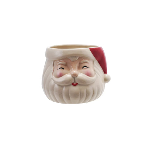 Stoneware Santa Planter
