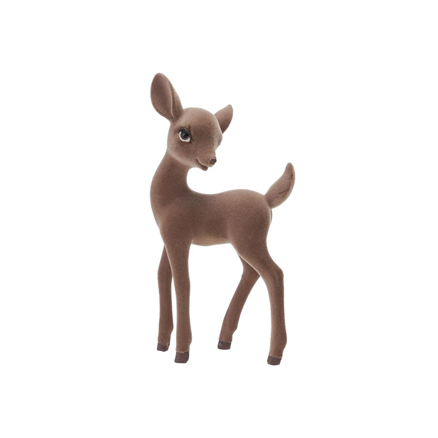 Flocked Resin Deer