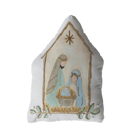 Velvet Holy Family Pillow