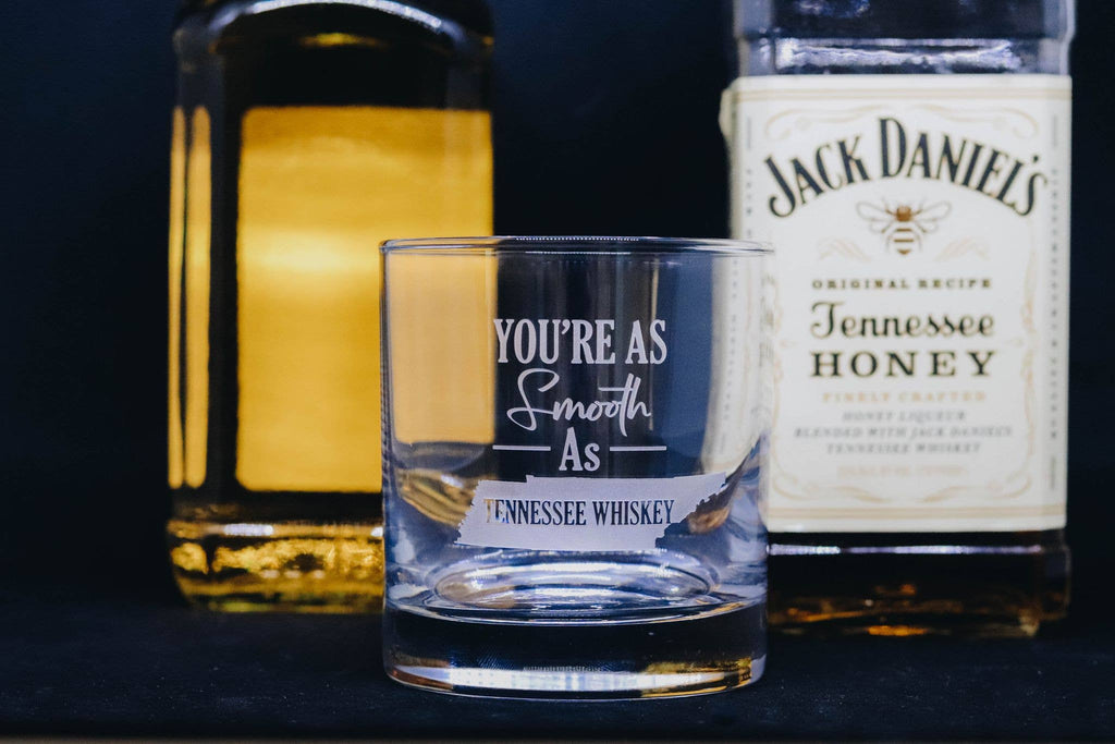 Smooth as Tennessee Whiskey Rocks Glass