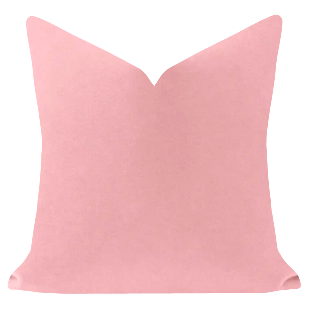 Blush Pink Solid Velvet Pillow