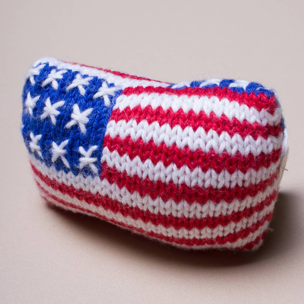 Organic Baby Toy American Flag Rattle