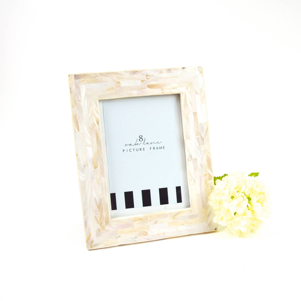 White Mother of Pearl 5x7 Picture Frame