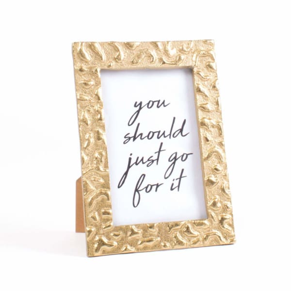 4 x 6 Picture Frame - Gold Leopard