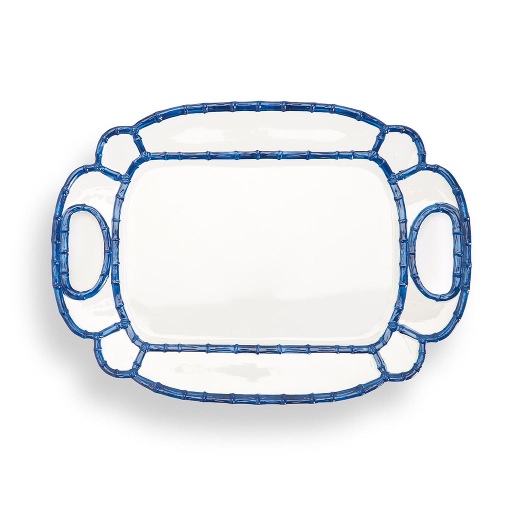 Blue Bamboo Serving Tray