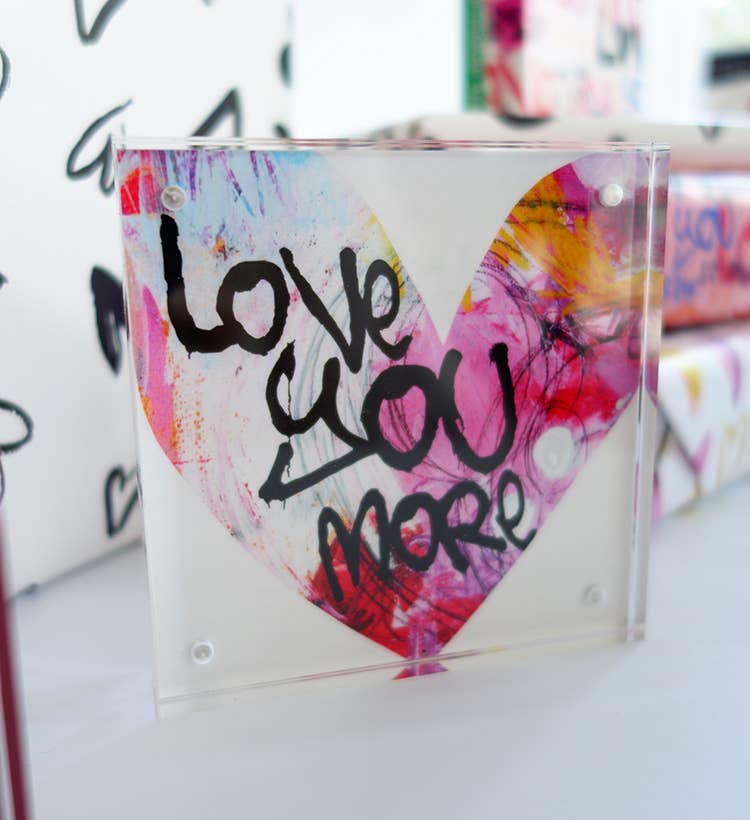 Love You More Acrylic Block