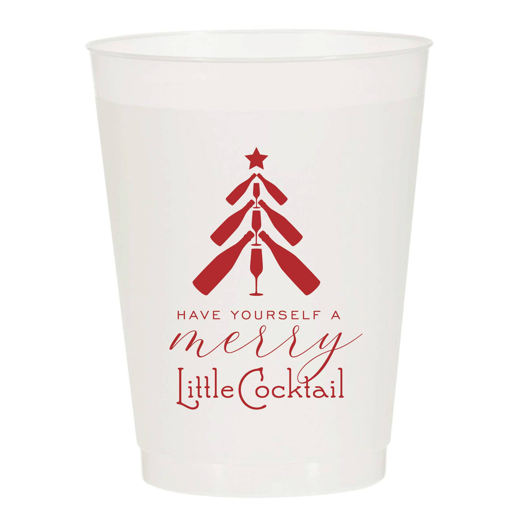 Festive Jingle Juice Reusable Party Cups-set of 4