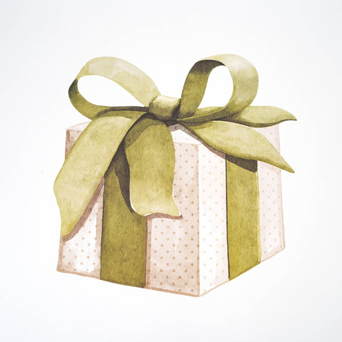 Beautiful Gift Paper Placemat - Green Bow
