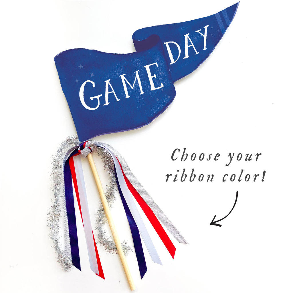 Navy Game Day Football Party Pennant (CUSTOMIZABLE!)