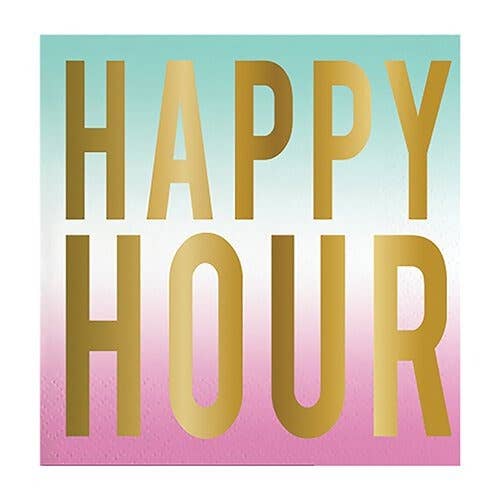 “Happy Hour” Cocktail Napkins