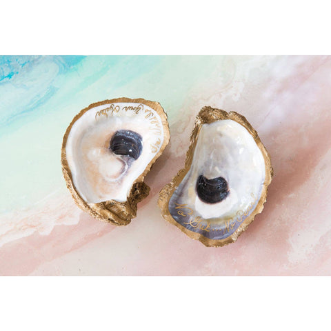 Inscribed Oyster Jewelry Dish