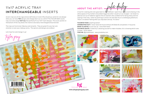 Acrylic Tray JULIE DAILEY COLLAB Insert Set