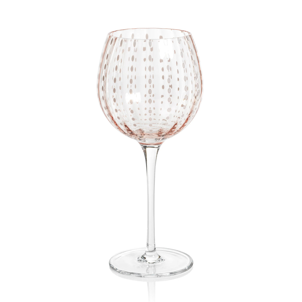 White Dot Wine Glass