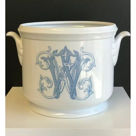 Monogram Porcelain Cachepot - large