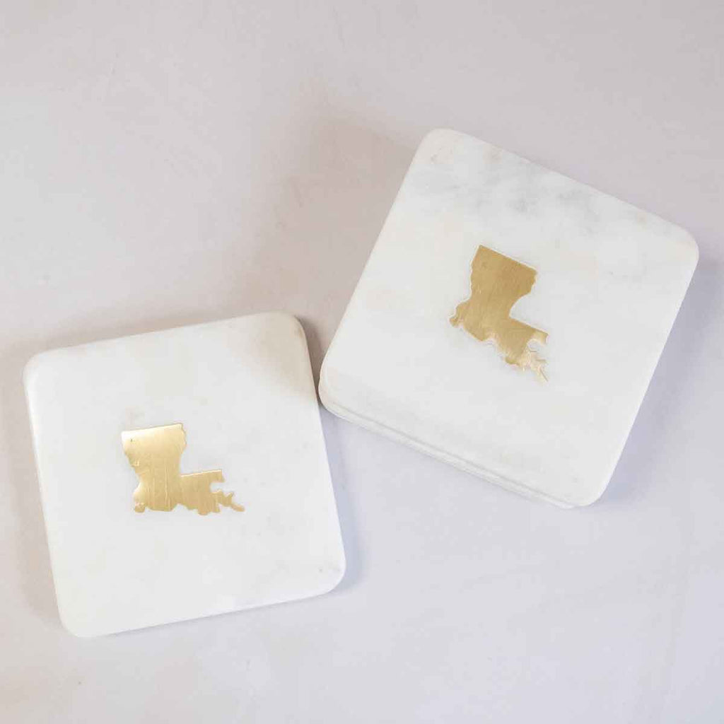 Louisiana Marble Coaster Set