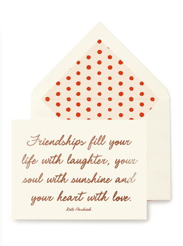 “Friendships Fill Your Life” Card