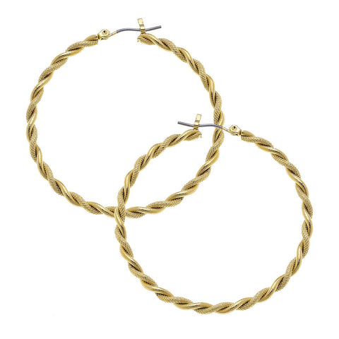Gold Plate Hoop Earrings