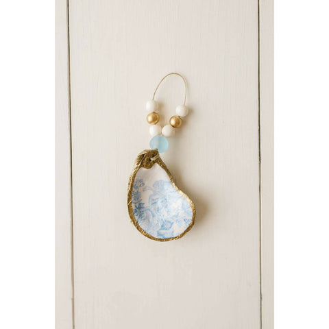 Decoupage Oyster Shell Ornament or Napkin Ring: Tea Revelry