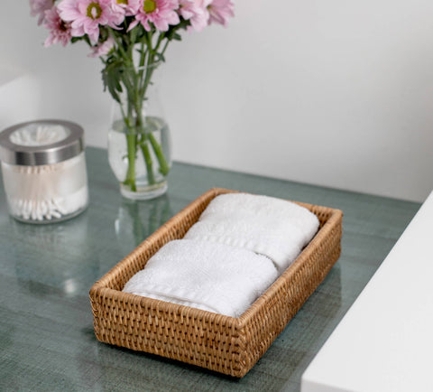 Rattan Guest Towel Napkin Holder