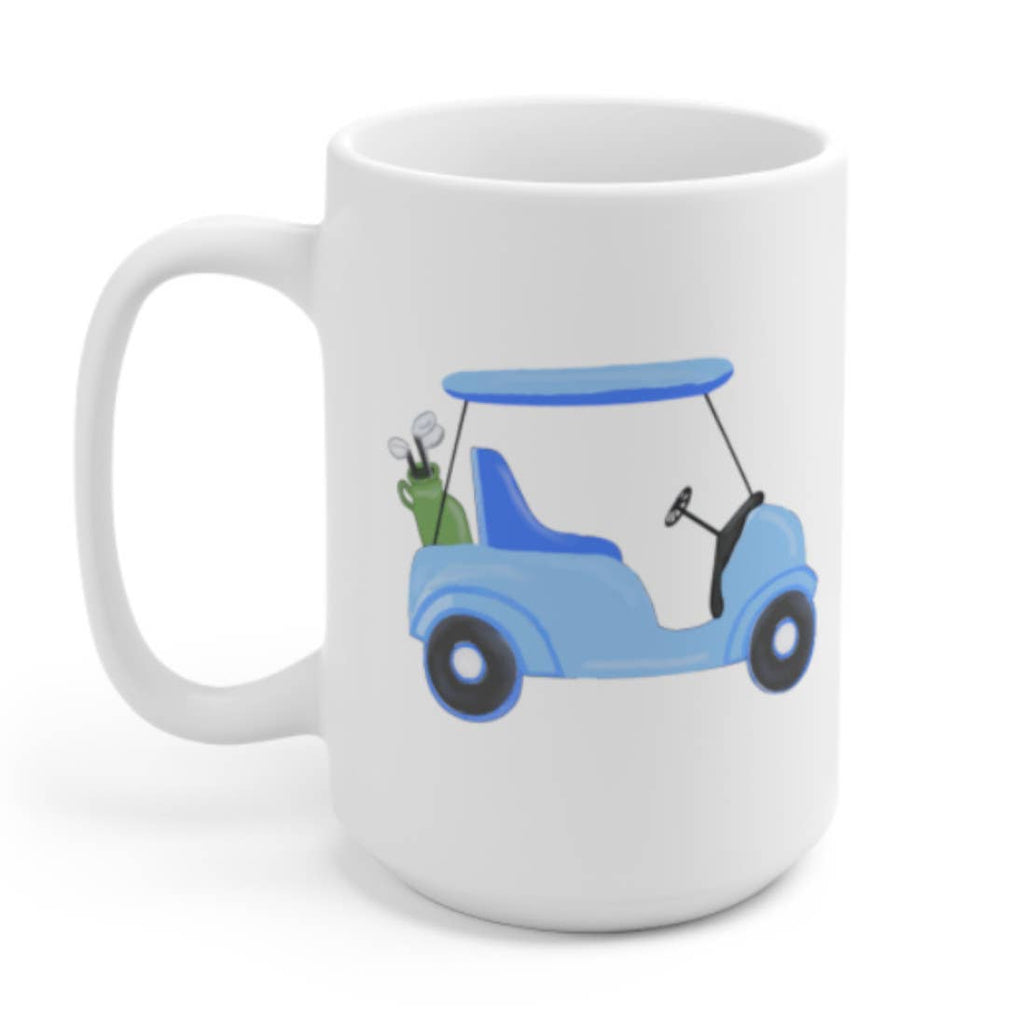 Preppy Blue Golf Cart Mug