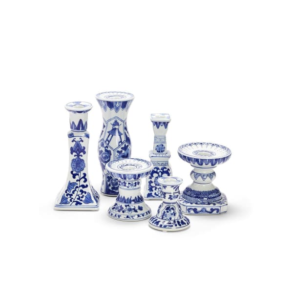 Blue and White Candleholder
