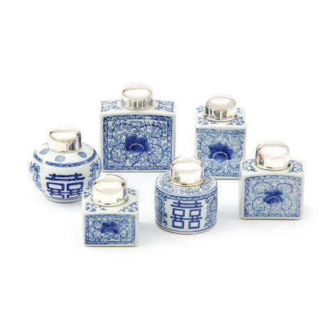 Blue and White Tea Jars