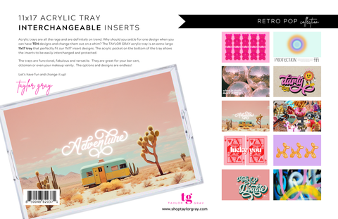 Retro Pop Acrylic Tray Inserts Set