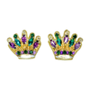 Mardi Gras Crown Earrings