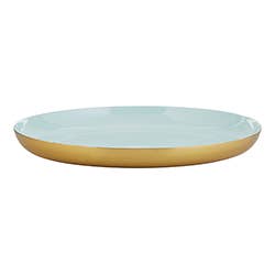Blue And Gold Round Tray