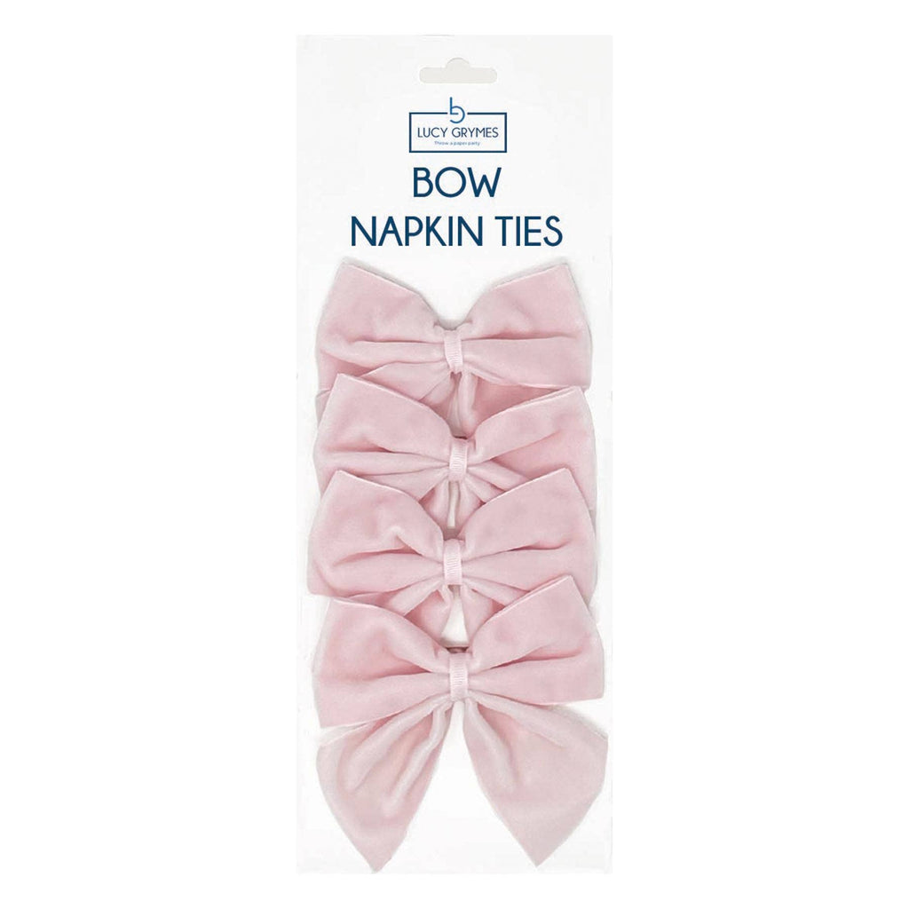 Light Pink Bow Napkin Ties