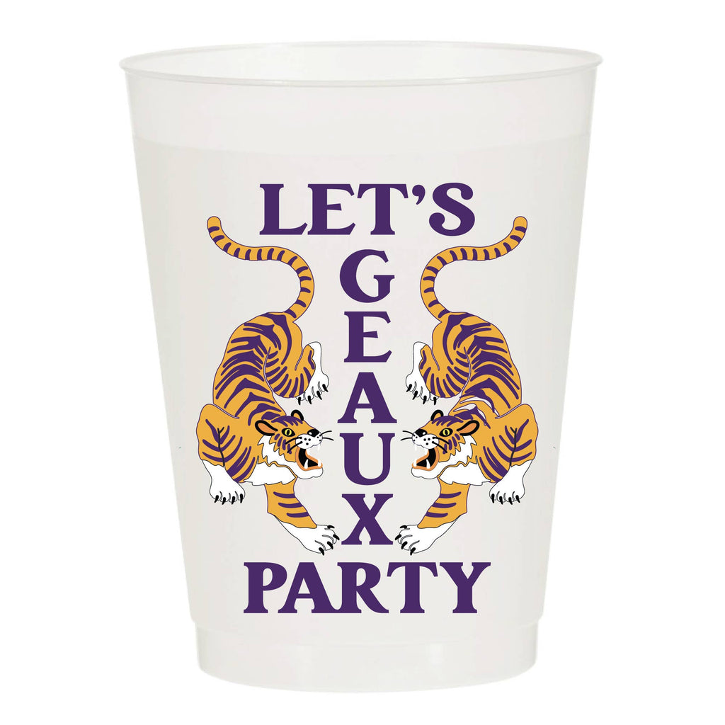 Let's Geaux Party Louisiana Tigers Frosted Cups