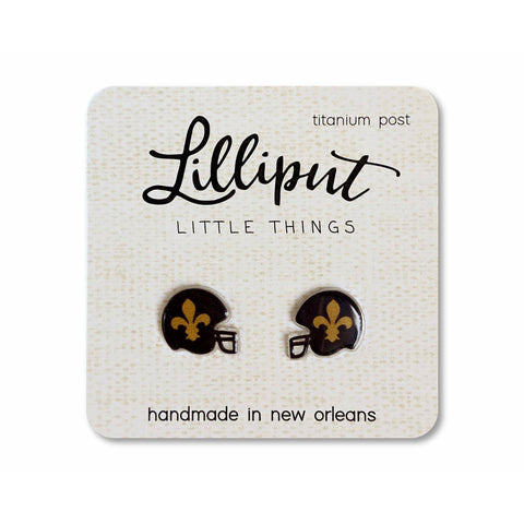 Fleur De Lis Helmet Earrings