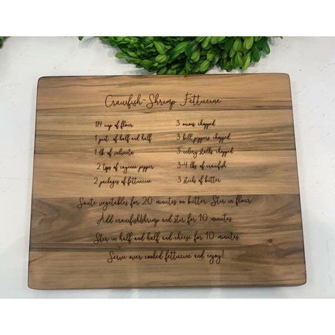 Flat Grain Recipe Cutting Board