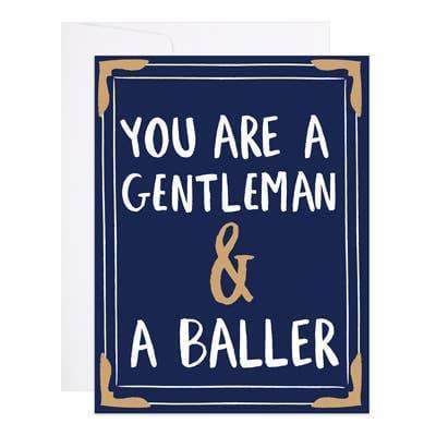 9th Letter Press - Gentleman and a Baller - A2 (5.5 x 4.25)