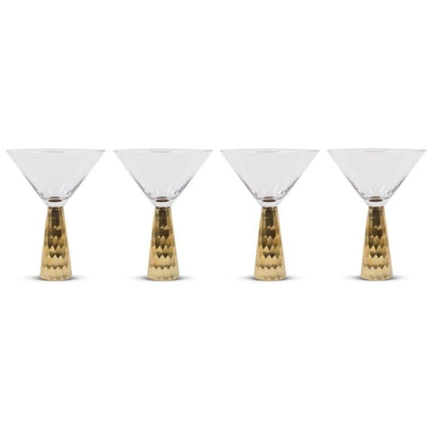 8 Oak Lane - Gold Geo Martini Glass - default