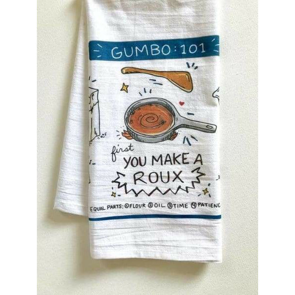 Gumbo 101 - First You Make A Roux Tea Towel