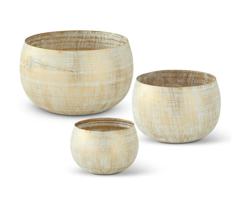 Gold Brushed Metal Bowl (set of 3)