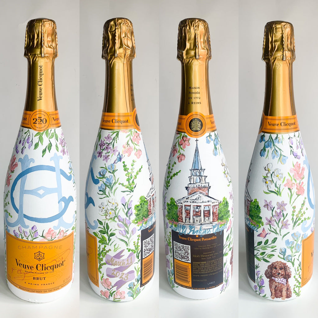 Hand Painted Custom Champagne Bottle – Birdwell's