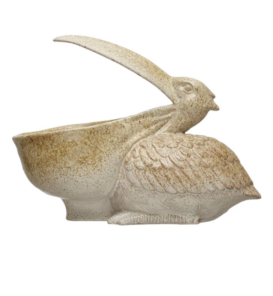Stoneware Pelican Planter