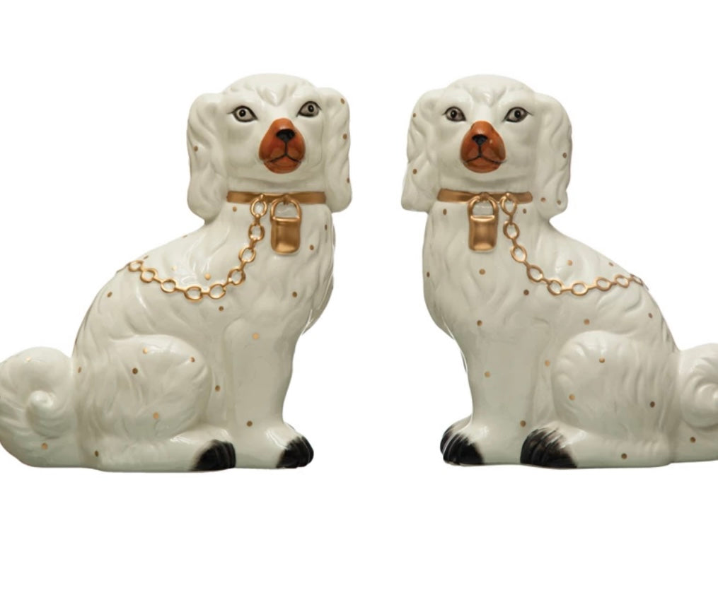 Hand Painted Staffordshire Dog Decor