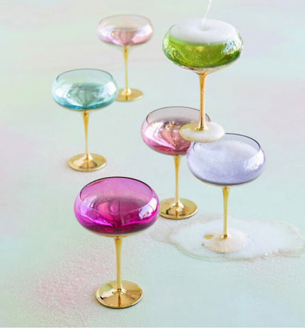 Gilded 7” Coupe Glass