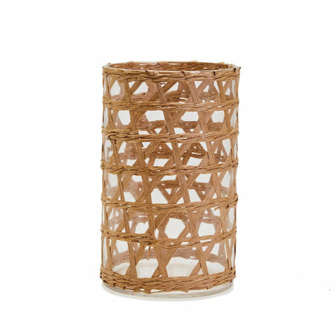 Raffia Lattice Cachepot/Vase