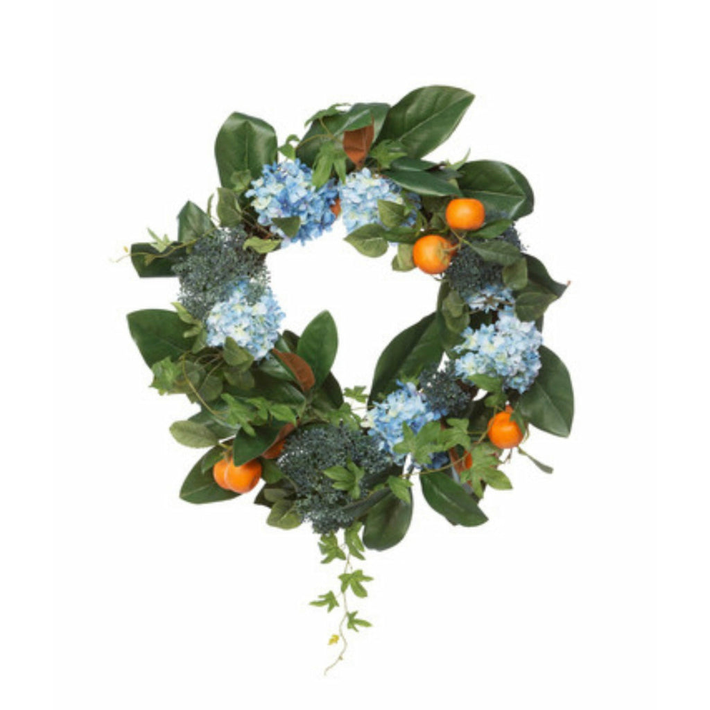 Citrus & Hydrangea Wreath